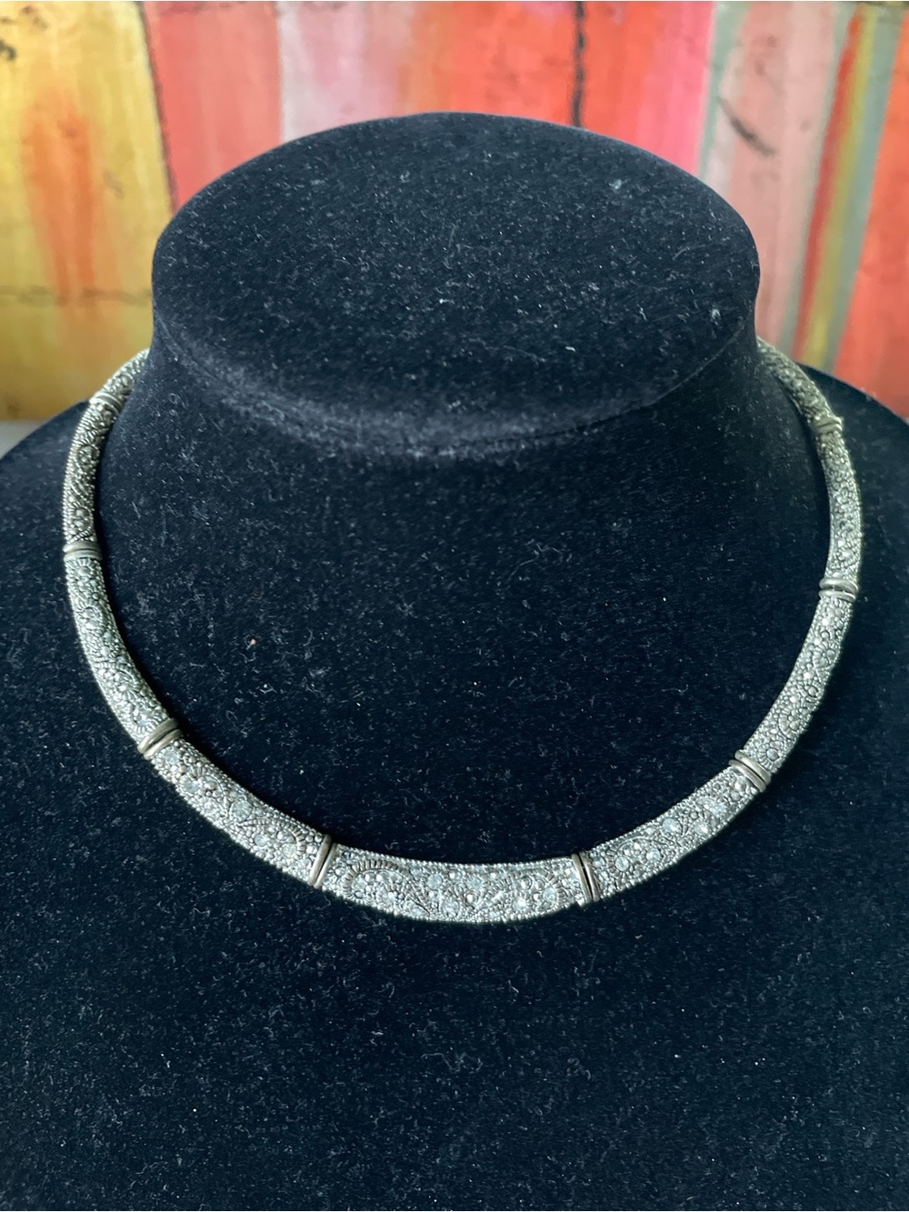 Vintage Collar Necklace Silver Tone - Picture 3 of 5